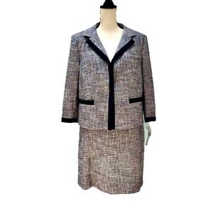 DKNY MULTICOLOR TWEED MINI SUIT SKIRT